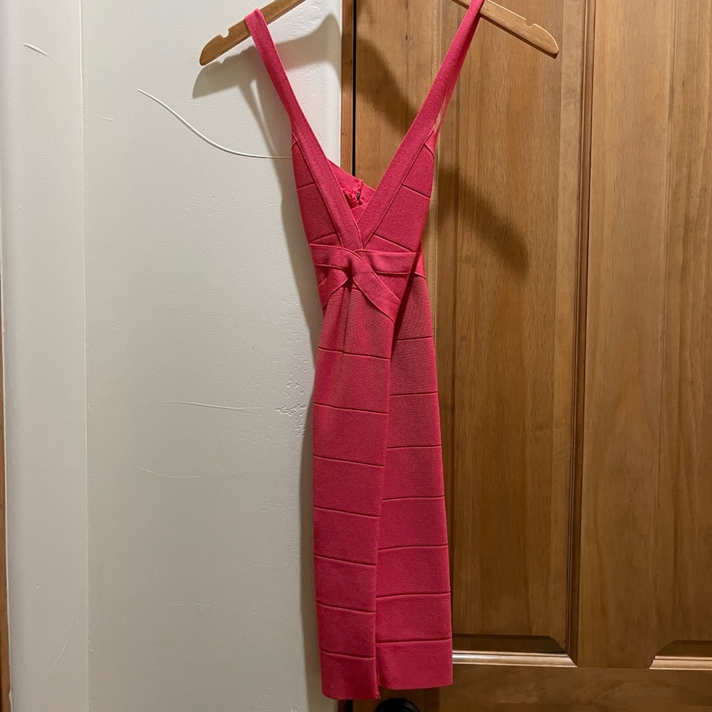 Pink Bebe tight mini dress
